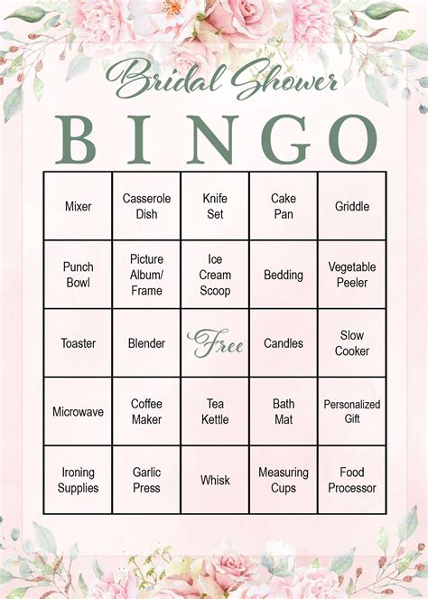 bridal shower present bingo|free printable bridal shower bingo.